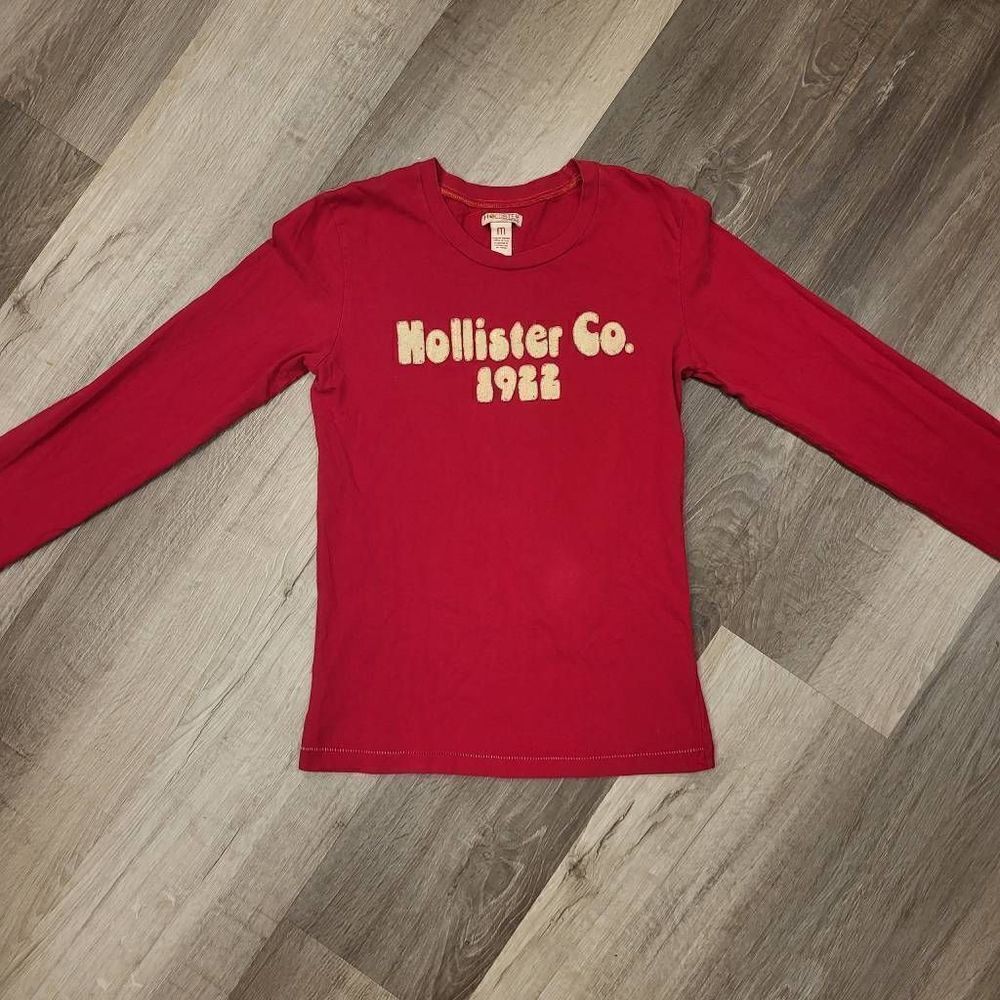 Vintage Hollister Long sleeve shirt red Christmas top
